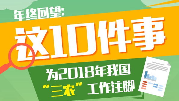 圖解丨年終回望：這10件事為2018年我國(guó)“三農(nóng)”工作注腳