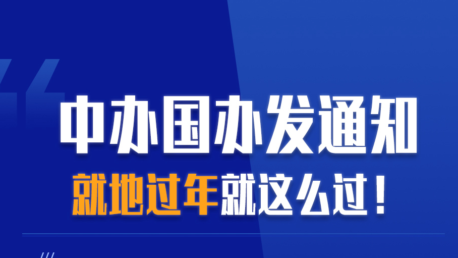 中辦國辦發通知 就地過年就這么過