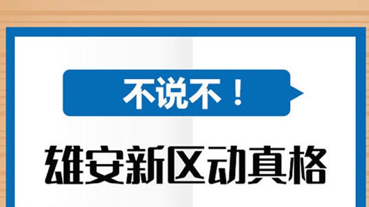 一圖讀懂雄安新區“不說不”行動