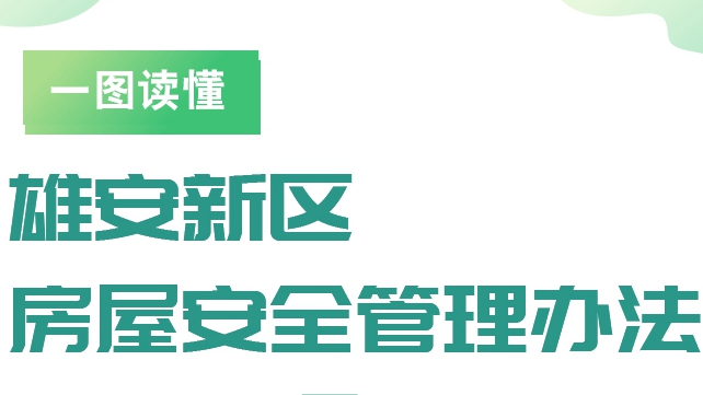 一圖讀懂丨雄安新區房屋安全管理辦法